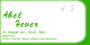 abel hever business card